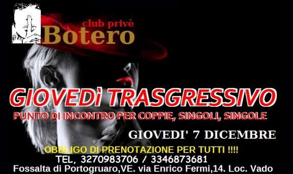 GIOVEDI’ 7 DICEMBRE