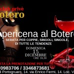 EVENTO;  SEXY APERICENA AL BOTERO CLUB, DOMENICA 15 DICEMBRE ,ORE 18,30