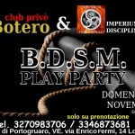 EVENTO:PLAY PARTY BDSM,  DOMENICA 24 NOVEMBRE, ORE 15.30.