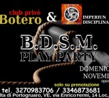 evento:PLAY PARTY B.D.S.M. DOMENICA 24 NOVEMBRE. ORE 15,30